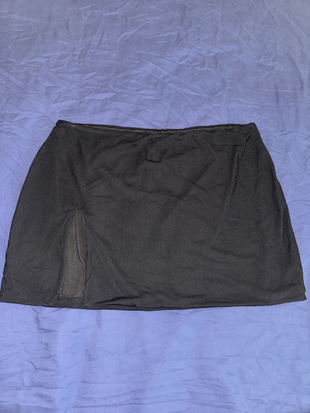Princess Polly Black Mini Skirt with Side Slit